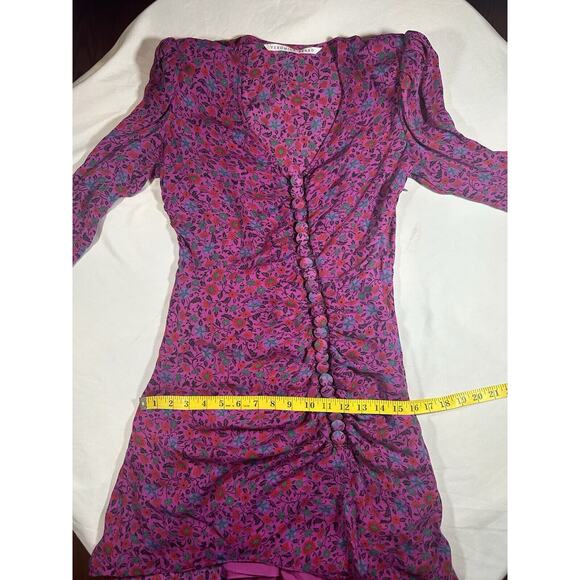 Veronica Beard Silk Verona Floral Mini Dress Womens Size 2 Pink Designer Party - Picture 13 of 15